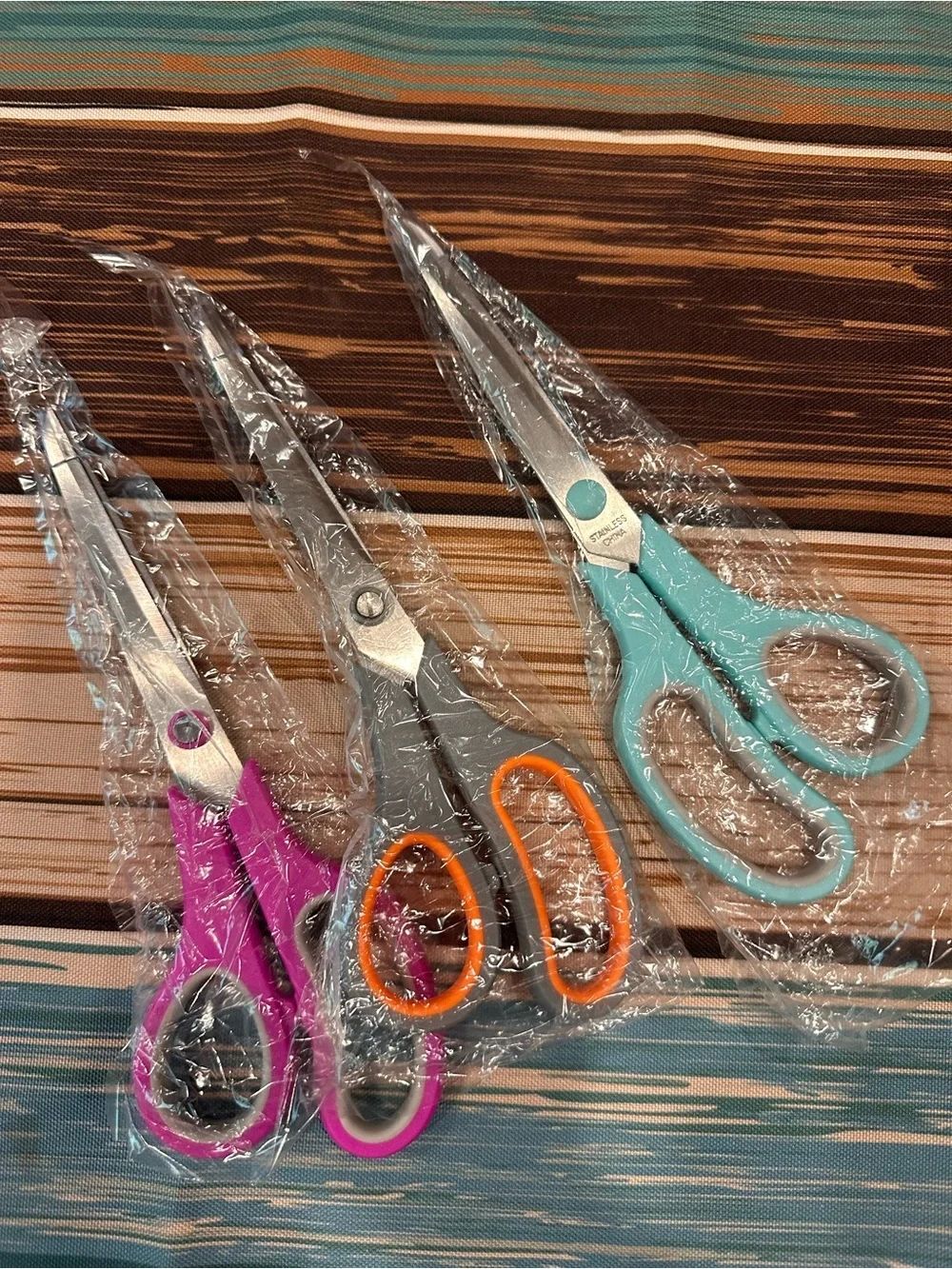 Set of 3 Colorful Sharp multipurpose Stainless Steel Scissors